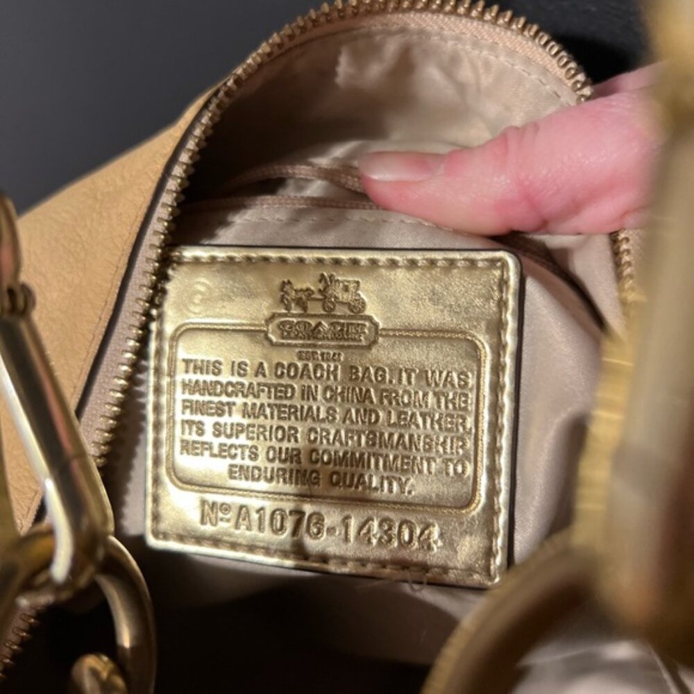 Coach Madison Tan Leather Hobo Bag - Picture 7 of 16